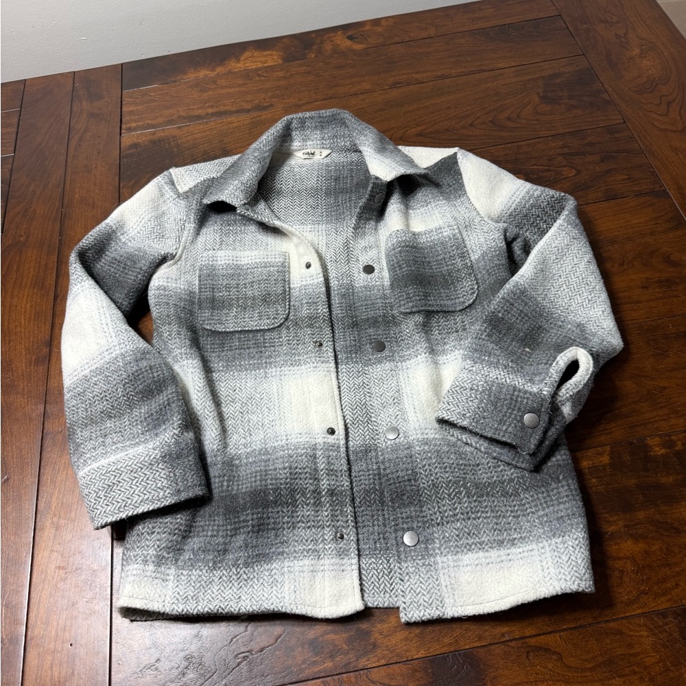 Kids Gray and White Plaid Jacket